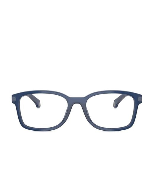 Moncler Blue Rectangle-Frames Glasses
