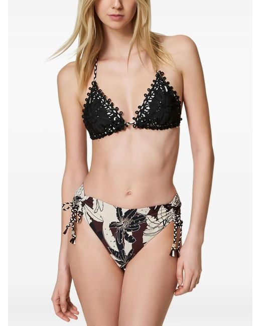 Twinset Black Triangle Bikini Top