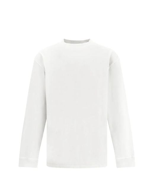 Agolde White Long-Sleeve Cotton T-Shirt for men