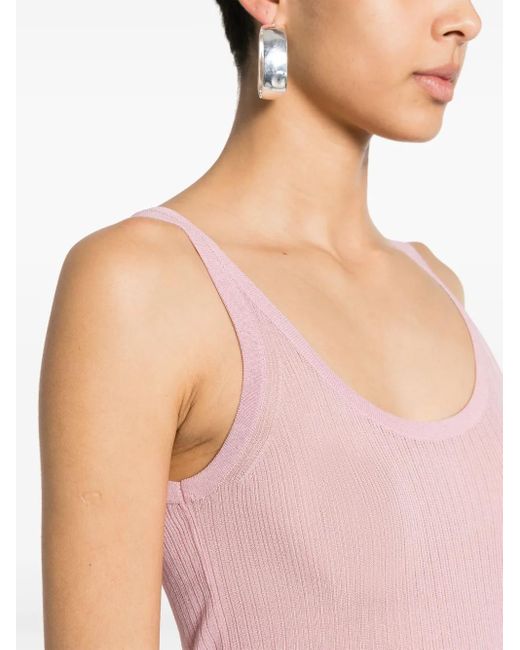 Max Mara Pink Silk Tank Top