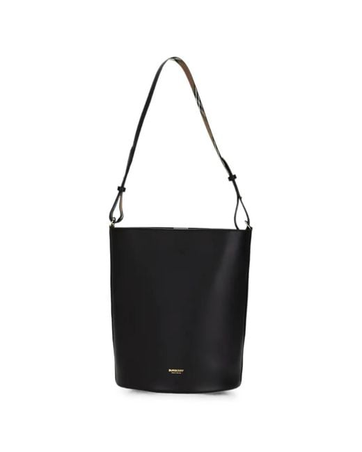 Burberry Black Logo-Print Shoulder Bag for men