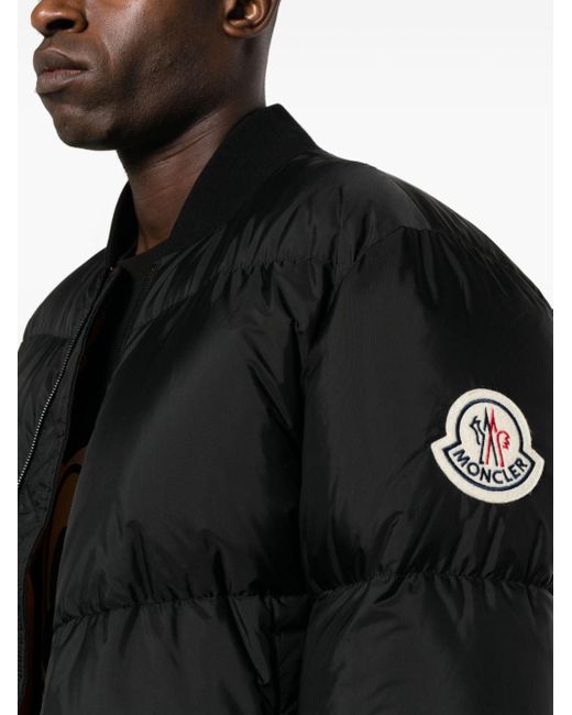 Veste bomber à design matelassé Moncler pour homme en coloris Black