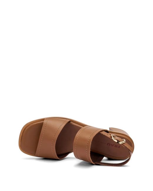 Frau Brown Block-Heel Sandals