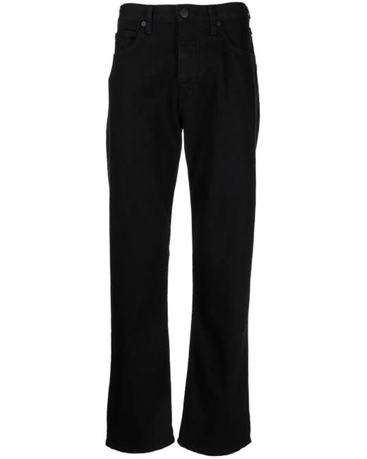 Emporio Armani Black Straight-Leg Denim Jeans for men