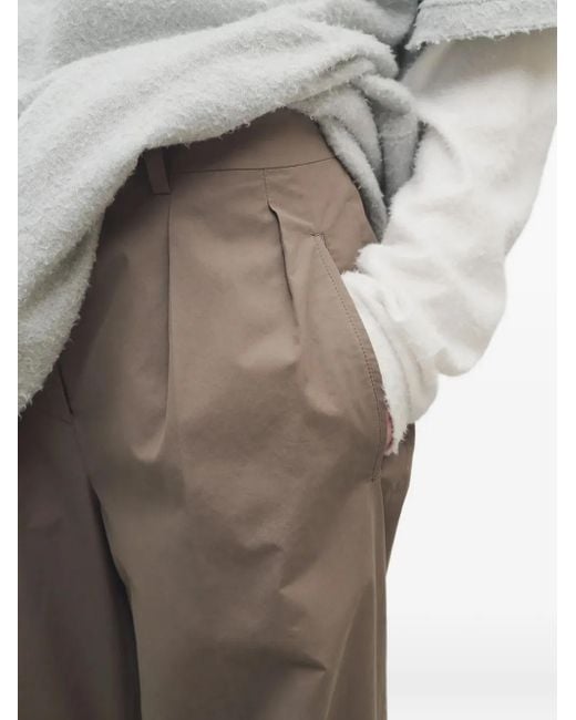 The Row Brown Alfidis Cotton Trousers
