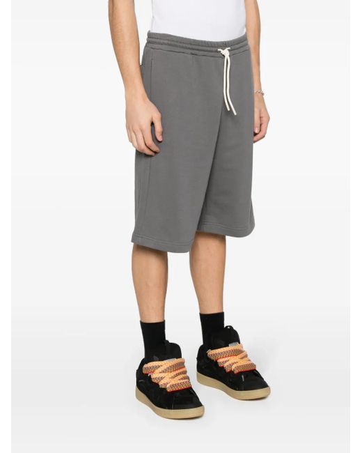MSGM Gray Drawstring Track Shorts