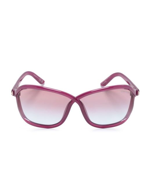 Tom Ford Pink Fernanda Sonnenbrille mit eckigem Gestell
