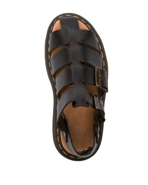 Dr. Martens Black Garin Leather Sandals