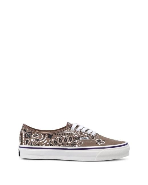Vans White Authentic 44 Paisley-Print Sneakers