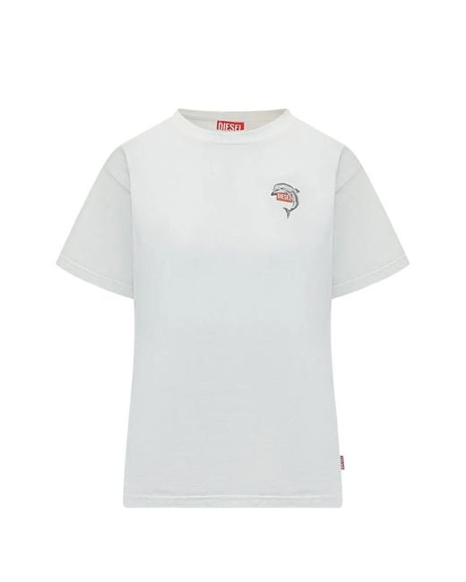 DIESEL White Graphic T-Shirt