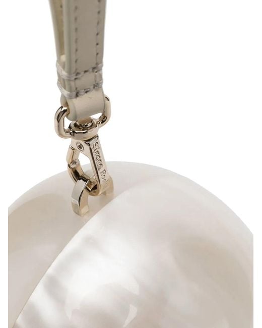 Simone Rocha White Egg Faux Pearl Tote Bag