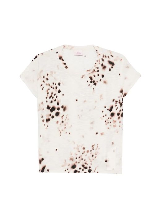 Deha White Dot-Print T-Shirt
