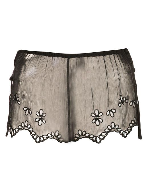 Kiki de Montparnasse Black Sheer Lace Shorts