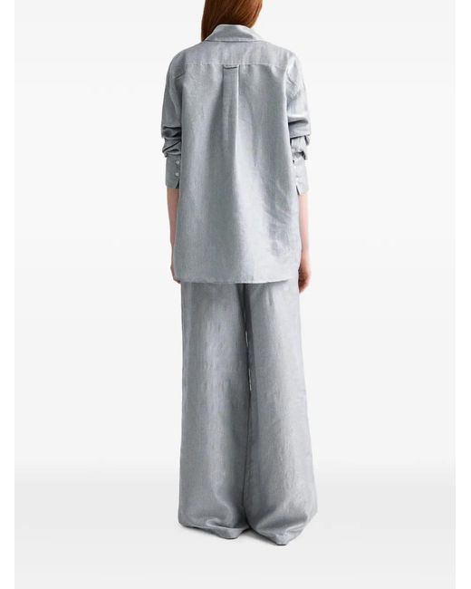 Twp Gray Chemise Oversize À Fines Rayures