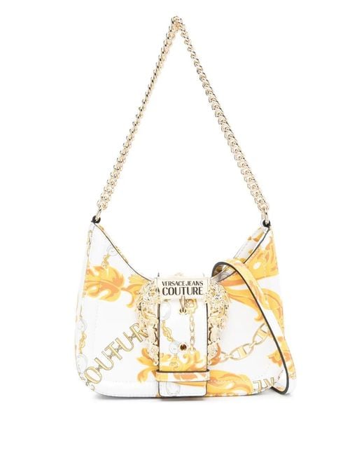 Versace Jeans Couture Metallic Chain Couture Faux-Leather Shoulder Bag