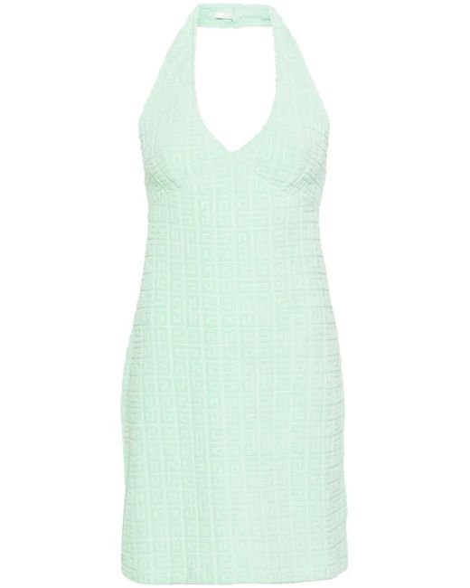 Givenchy Green 4G-Motif Halterneck Dress