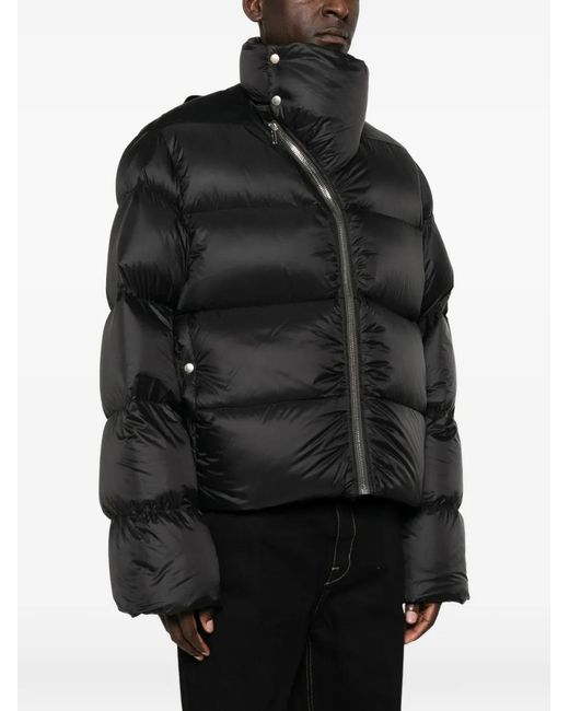 Rick Owens Black Turtle High-Neck Padded Jacket for men