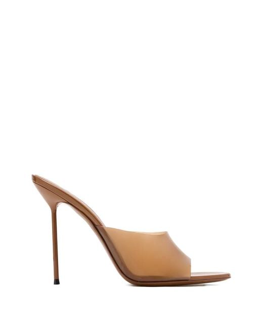 Paris Texas Brown Stiletto Heeled Sandals