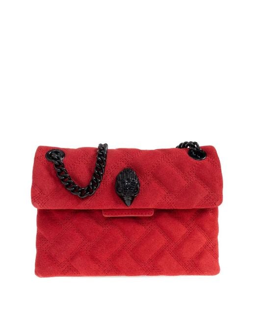 Kurt Geiger Red Chain-strap Quilted Mini Bag