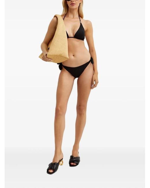 Max Mara Black Tie Side Stefy Bikini Bottoms