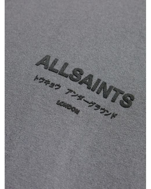 AllSaints Gray Xander Polo Shirt for men