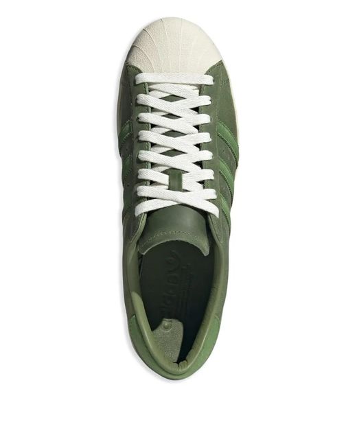 Adidas Green Superstar Vintage Sneakers
