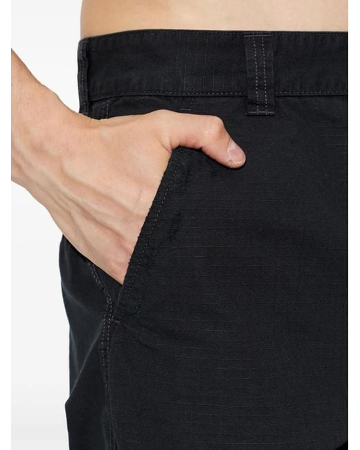 DIESEL Black Distressed Chino Trousers for men