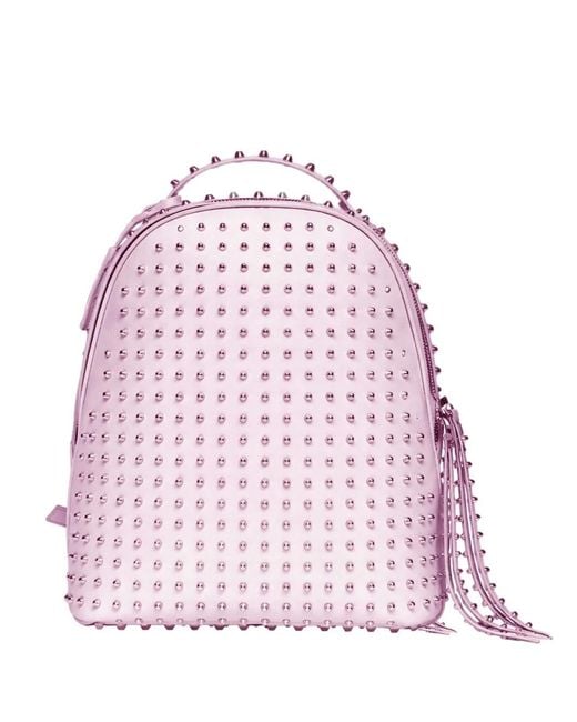 John Richmond Pink Stud-Embellished Backpack