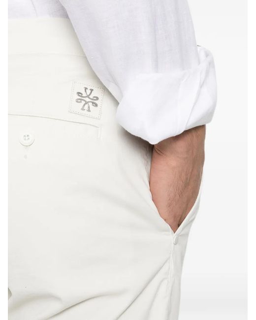 Jacob Cohen White Logo-Plaque Chino Shorts for men
