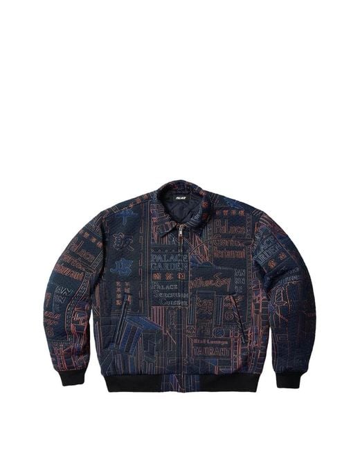 Palace Blue Downtown Graphic-Print Jacket for men