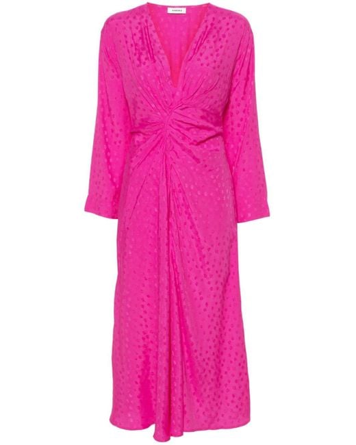 Robe courte à motif en jacquard Sandro en coloris Pink