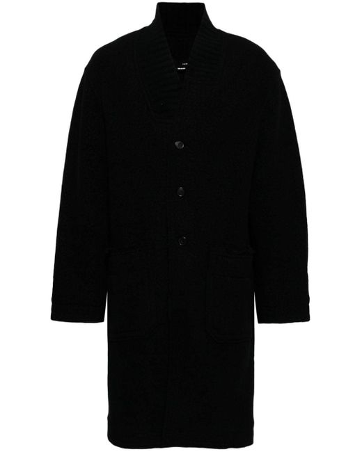Manteau droit à simple boutonnage Isabel Benenato pour homme en coloris Black