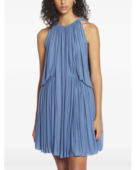 Lanvin Blue Pleated Dress