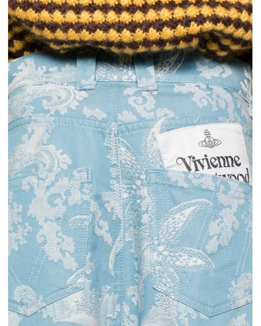 Jeans Macca crop a vita media di Vivienne Westwood in Blue