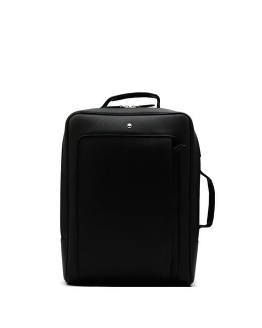 Montblanc Black Zip Leather Backpack