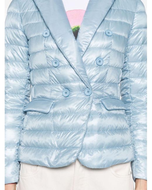 Herno Blue Double-breasted Padded Jacket