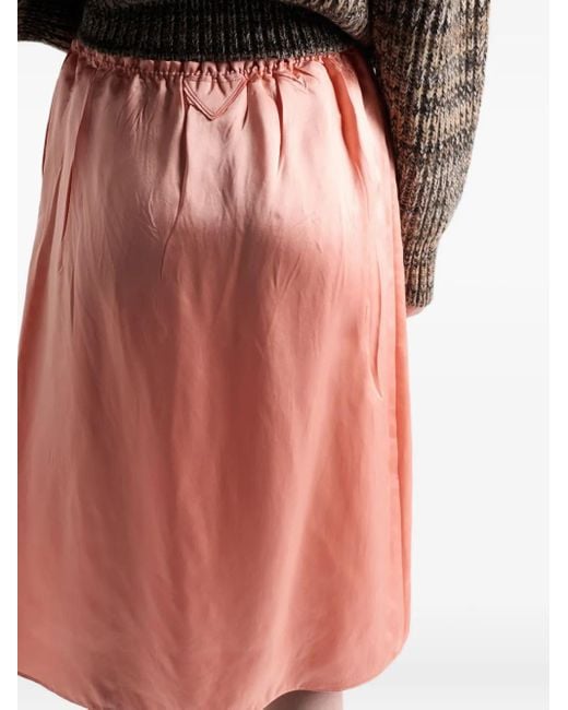 Prada Rok Met Elastische Taille in het Pink