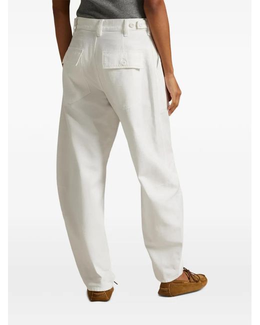 Polo Ralph Lauren White Tapered Trousers