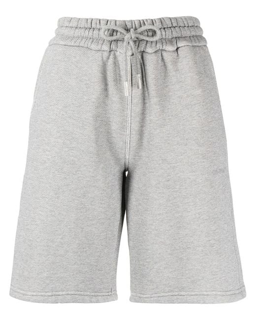Off-White c/o Virgil Abloh Gray Diag-Stripe Drawstring Shorts