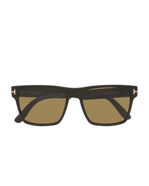 Tom Ford Natural Calder Metal-Detail Square-Frame Sunglasses for men