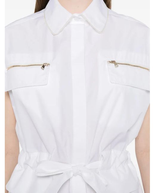 Fabiana Filippi White Zip Pocket Dress