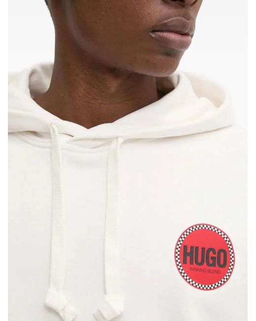 Hoodie À Logo Imprimé HUGO pour homme en coloris White