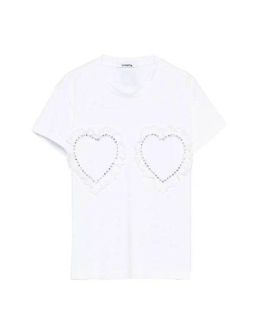 Vivetta White Crew-Neck T-Shirt