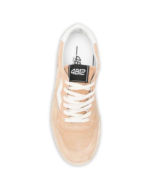 4b12 Natural Hyper Panelled Sneakers for men