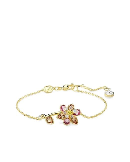 Swarovski White Idyllia Flower Charm Bracelet