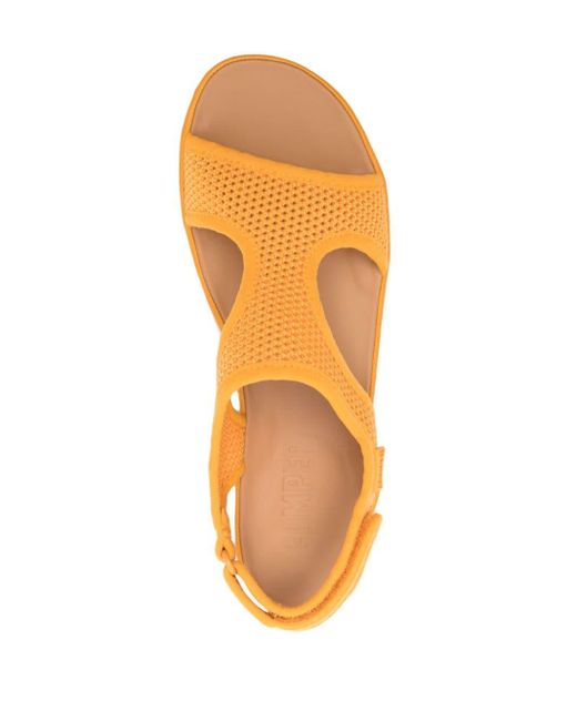 Camper Orange Right Nina Open-knit Sandals