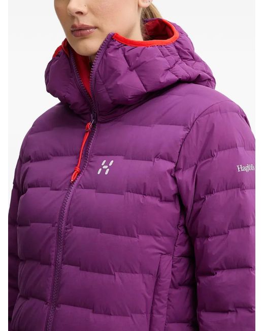 Haglöfs Purple Hooded Quilted Jacket