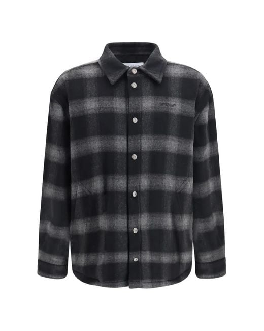 Off-White c/o Virgil Abloh Black Checked Padded Jacket for men