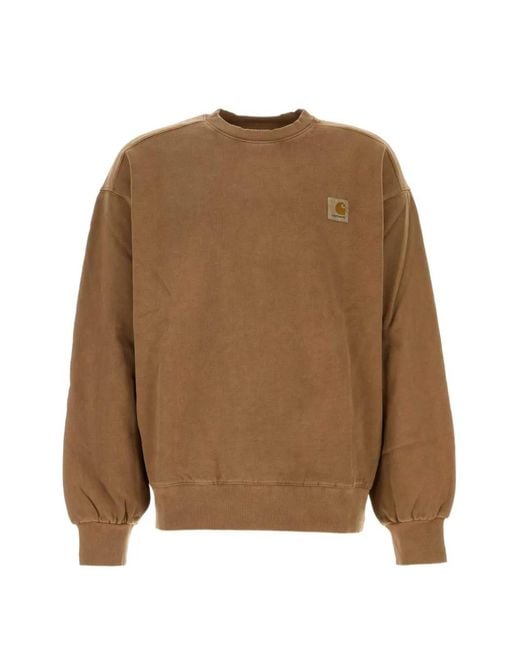 Carhartt Brown Vista Logo-Patch Sweater for men