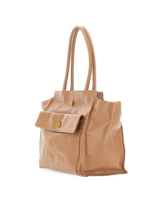 Gianni Chiarini Natural Cher Flap-Pocket Tote Bag